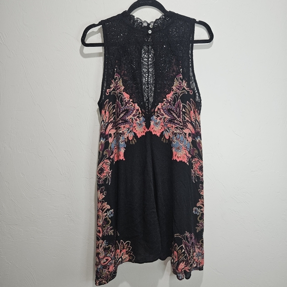 Intimately Free People Dress Womens Size Medium Marsha Lace Printed Fairygoth - Picture 8 of 12